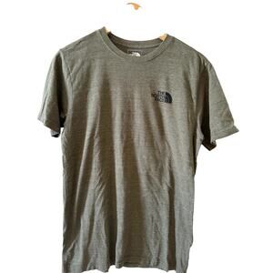 The North Face Short Sleeve T Shirt Olive Green Dire Wolf Graphic M